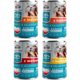    FRENDI Mancare umeda pentru pisici in conserva Pui 10 x 400g