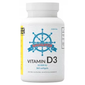   Supliment Navigator Vitamina D3 10000 IU, 365 Capsule, Sănătate Osoasă și Imunitate
