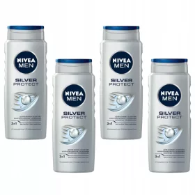    Gel de duș Nivea Men Silver Protect pentru față, corp și păr 500 ml