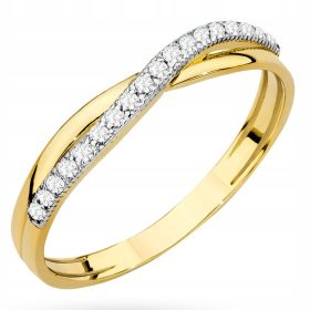  INEL DE AUR RĂSUCIT 333 cu ZIRCONIA, mărimea 11