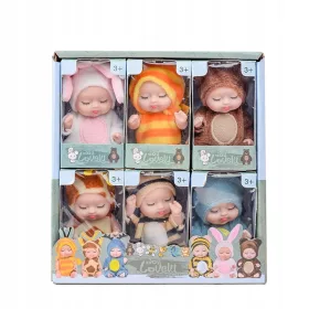  6 Mini papusa bebelusi animale renascute 11cm