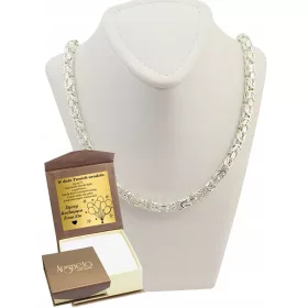   Lanț de țesătură regală argint pentru bărbați, 4,00 mm, diamant complet 925