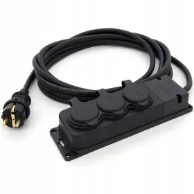    Cablu prelungitor pentru bandă ELS Elektrotechnika 3 m, 3 buc, negru