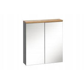  Dulap baie cu oglinda Bali 60 cm Gri