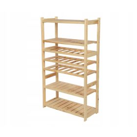  Raft din lemn pentru camara LSR, 7 rafturi, Nat