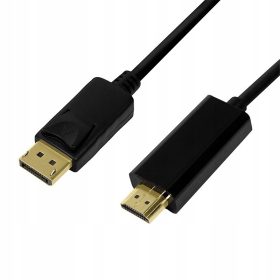  Cablu DisplayPort - HDMI LogiLink CV0126 1m negru