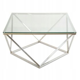    HowHomely Diamanta masuta de cafea patrata 80 x 80 x 46cm nuante de gri