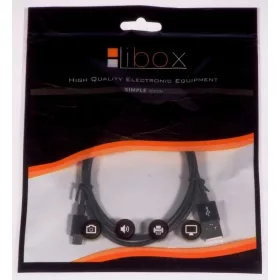  Cablu USB Libox - microUSB tip B 1 m negru