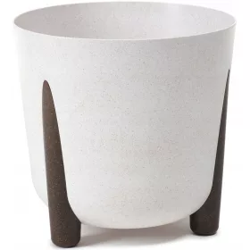    Ghiveci BratGO 26 cm x 26 x 25,3 cm diametru 26 cm plastic alb