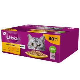  WHISKAS plicuri hrana pentru pisici cu pasare 80x85g