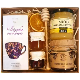  COȘ CADOU CADOU MIERE, DULCE, CEAI