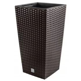    Ghiveci Prosperplast 32,5 cm x 32,5 x 61 cm diametru 32,5 cm plastic nuante de maro si bej