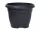  Ghiveci Prosperplast 55 cm x 55 x 43 cm diametru 55 cm plastic negru, nuante de gri si argintiu