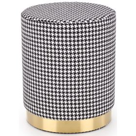  Pouf tapițat Halmar negru