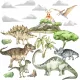  AUTOCOLANTE MARI DE PERETE DINOZURI - TIRANOZAUR