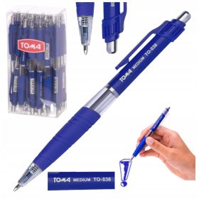  Set de 24 de pixuri retractabile albastre TOMA