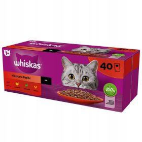  WHISKAS PLUCCHETE MIX HRANCA PISICI IN SOS 40x85g