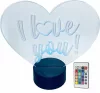 Inimă LED Coviplex ILY, 16 culori, USB sau 3 baterii AA