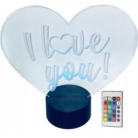 Inimă LED Coviplex ILY, 16 culori, USB sau 3 baterii AA