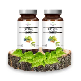   Extract din Sâmburi de Struguri 95% OPC - Set de 2 Pachete, 120 Capsule