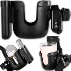    Suport carucior pentru sticla, cana, telefon, 2 in 1, sticla universala de apa