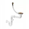 Sifon manual Golden APKOFORT 1M11GD pentru chiuveta cu o singura camera cu preaplin