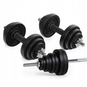    Set de gantere TREXO FONTA cu mrea 50 kg DK50 cu strat protector