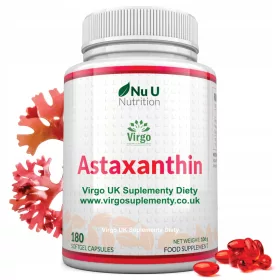   Astaxanthin 12mg - 180 Capsule Gelatinoase de la Nu U Nutrition