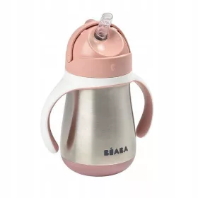  Cana beaba, otel, paie, 250 ml, roz vechi