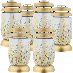   Set 6 Lămpi Decorative Bolsius FORSYCJA - Stabilă și Rezistentă la Vânt