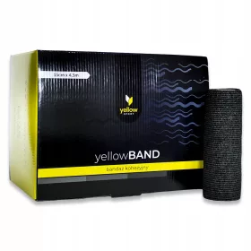   Bandaj Cohesiv Autoadeziv pentru Veterinărie, 15 cm x 4,5 m - Negru, 12 bucăți