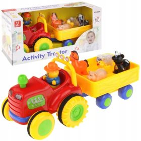  Tractor Nobo Kids CH-019708 cu remorcă și animale