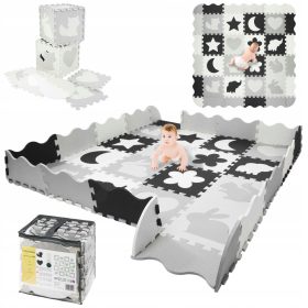    Covoraș educațional din spumă Puzzle mare 36 buc + geantă