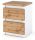 Noptiera Stiv cu sertare - Mobila alba - Stejar Wotan 30x30x40 cm