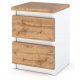  Noptiera Stiv cu sertare - Mobila alba - Stejar Wotan 30x30x40 cm