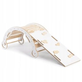  Woodforkids Leo balansoar din lemn cu tobogan L