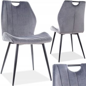  Scaun Arco VELVET, negru, cadru gri