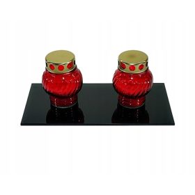    Suport pentru lumanari din sticla, negru, sticla 4 mm, suport pentru lumanari, 20x40 cm