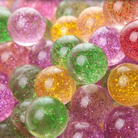 Minge de cauciuc cu sclipici antistres 2,5 cm