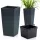  Ghiveci de flori Prosperplast 26,5 cm x 26,5 x 50 cm diametru 26,5 cm plastic nuante de gri si argintiu