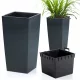  Ghiveci de flori Prosperplast 26,5 cm x 26,5 x 50 cm diametru 26,5 cm plastic nuante de gri si argintiu