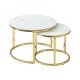  Masuta de cafea rotunda Signal Muse II 60 x 60 x 45cm alb