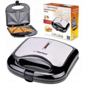    Pâine de pâine Esperanza Toaster SANDWICH argintiu/gri 1000 W