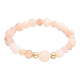  Inel elastic din cauciuc, piatră de cuarț roz