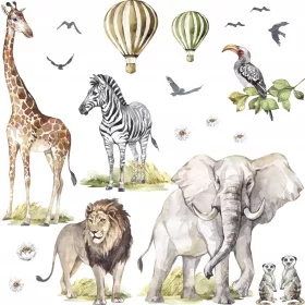  Autocolante MARI pentru copii ANIMALE AFRICANE