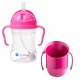  Cupa Doidy cu manere fucsia cu sclipici 3m+ + B.Box BB00511 sticla de apa cu paie 240 ml roz