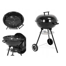  Gratar rotund de carbune LUND cu capac, gratar 41x41cm