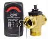 Supapă de zonă cu trei căi Goshe DN25 cu antrenare 230 V, Kvs 8 m³/h