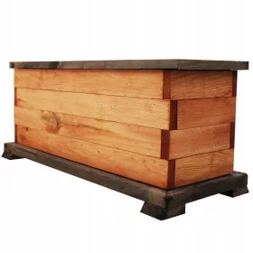    Ghiveci de flori KONIUSZEK OGRODY 52 cm x 21,5 x 23 cm diametru 46 cm lemn nuante de maro si bej