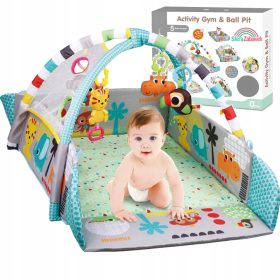  Covoraș educațional mare, tarc, piscină cu bile